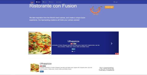 restaurant web site